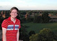 Mark overlooking the temples in Bagan, Burma
